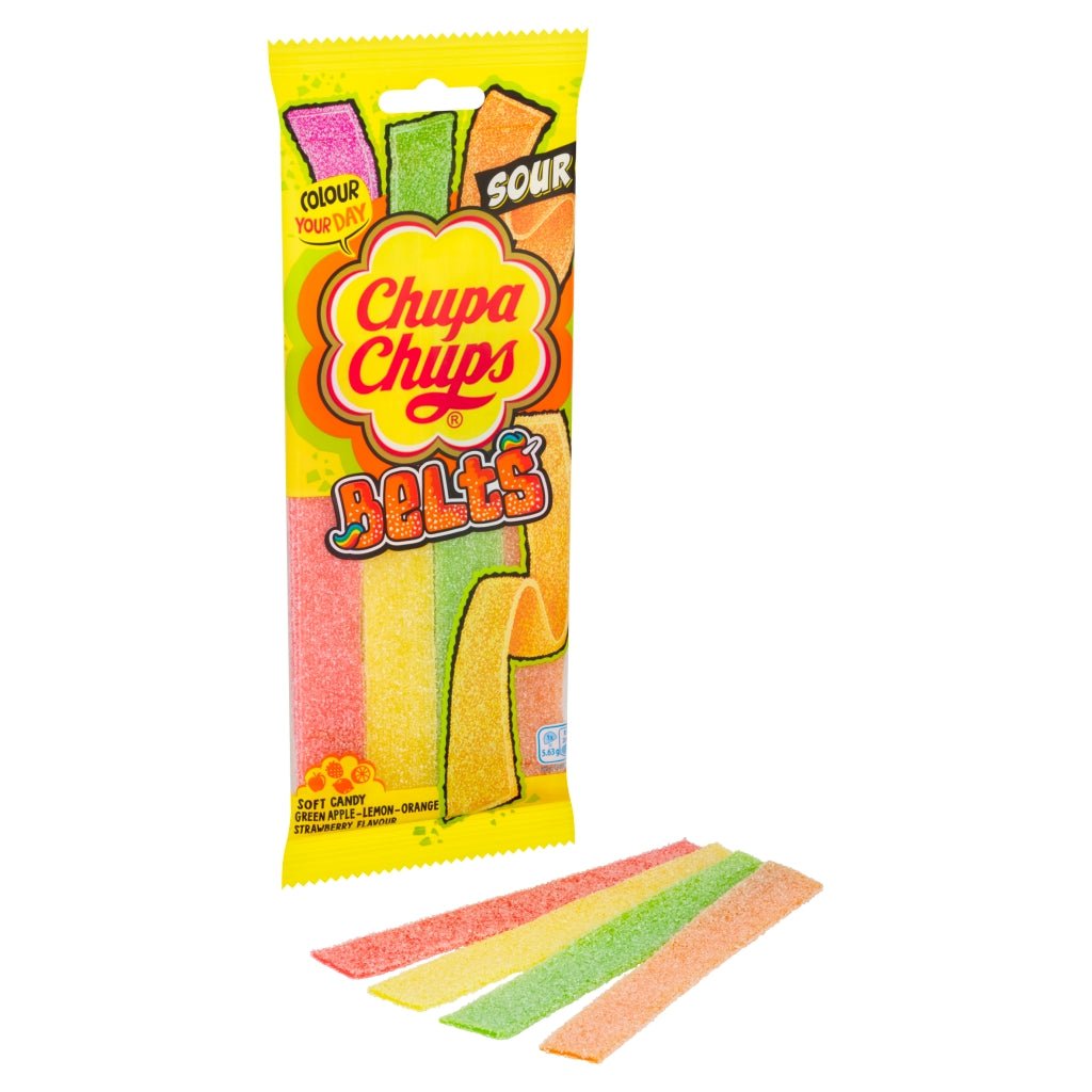 Chupa Chups Mixed Sour Belts - UK Food & Drink - 8003440927311