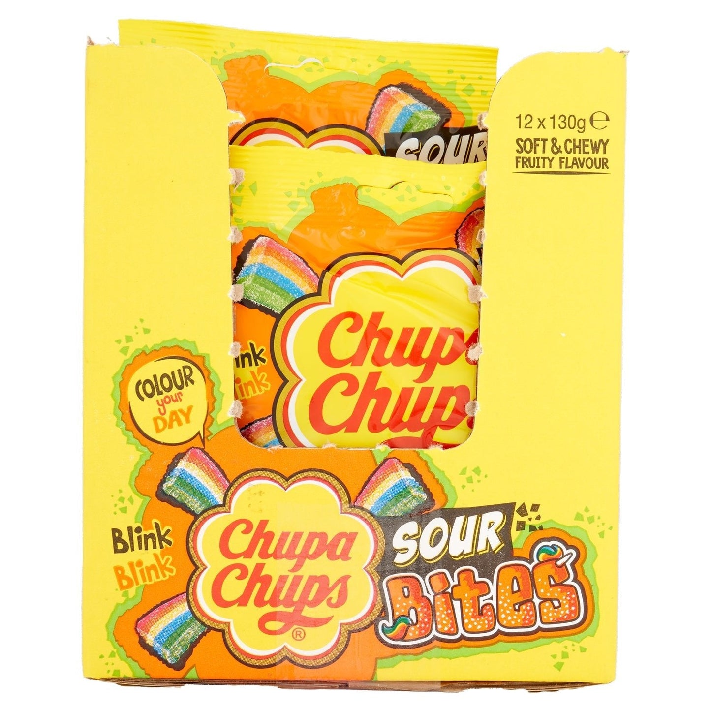 Chupa Chups Soft & Chewy Fruity Flavour Bites 130g - UK Food & Drink - 8003440927564