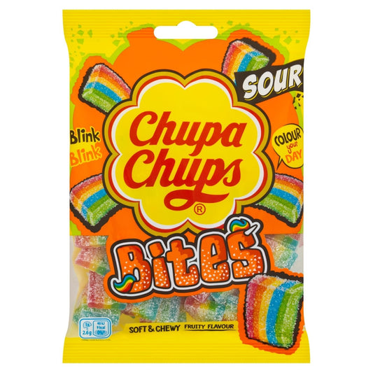 Chupa Chups Soft & Chewy Fruity Flavour Bites 130g - UK Food & Drink - 8003440927564