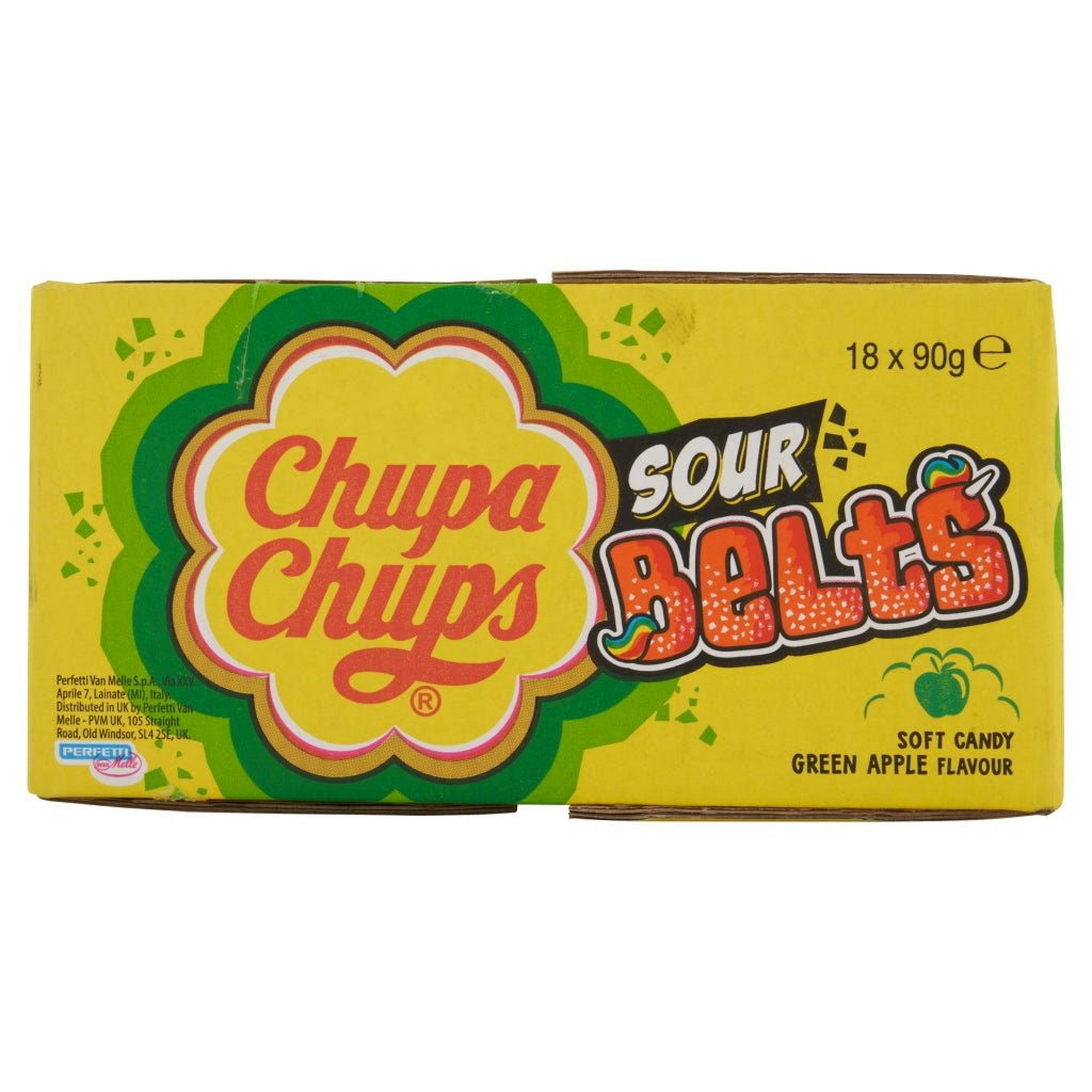 Chups Chups Apple Sour Belts - UK Food & Drink - 8003440927335