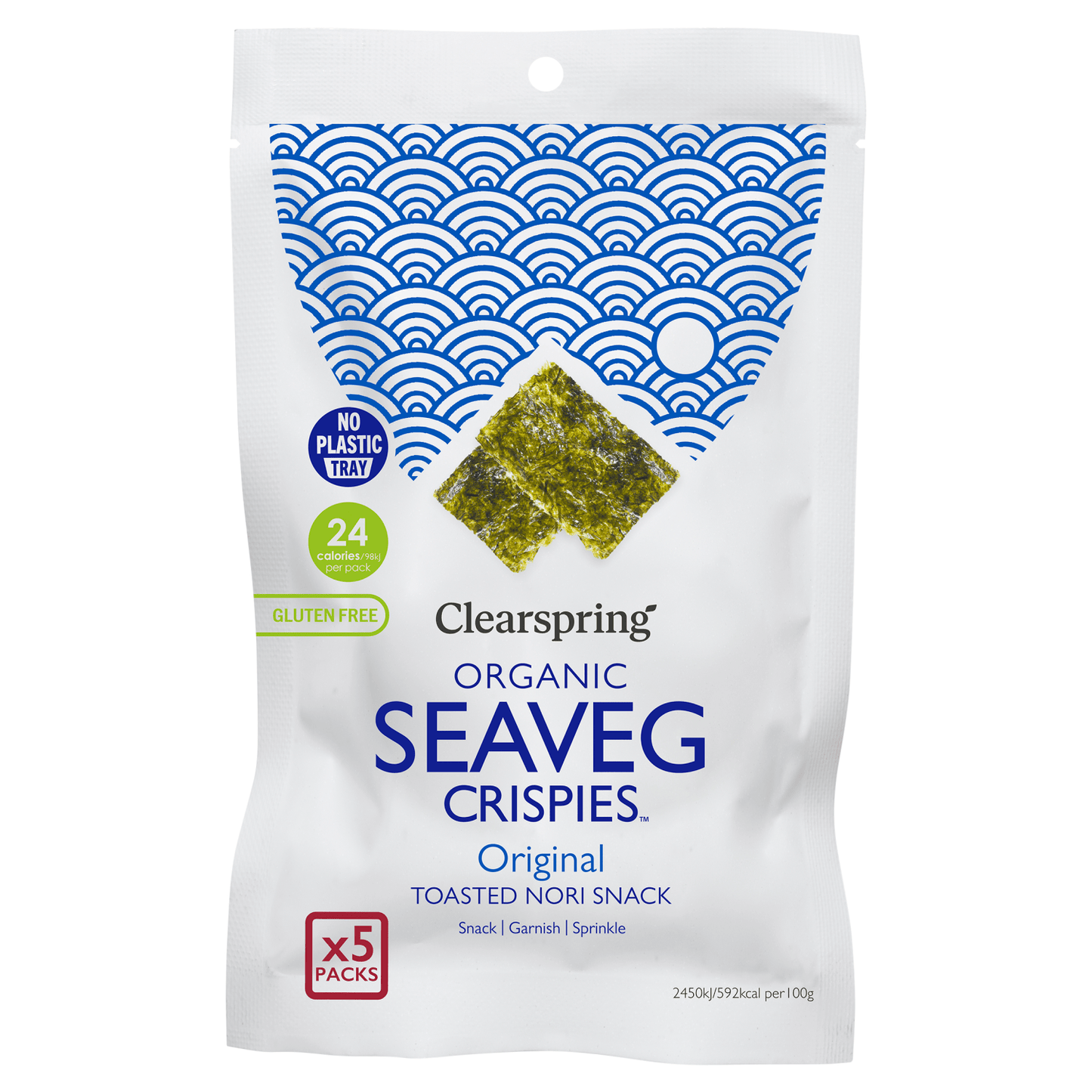 Clearspring Organic Seaveg Original Crispies 5 x 4g - UK Food & Drink - 5021554005292