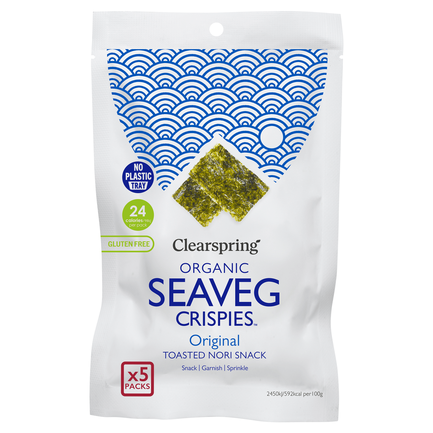 Clearspring Organic Seaveg Original Crispies 5 x 4g - UK Food & Drink - 5021554005292