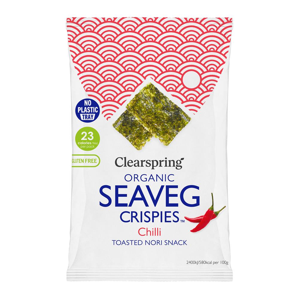 Clearsprings Organic Seaveg Crispies - Chilli 4G - UK Food & Drink - 5021554005315