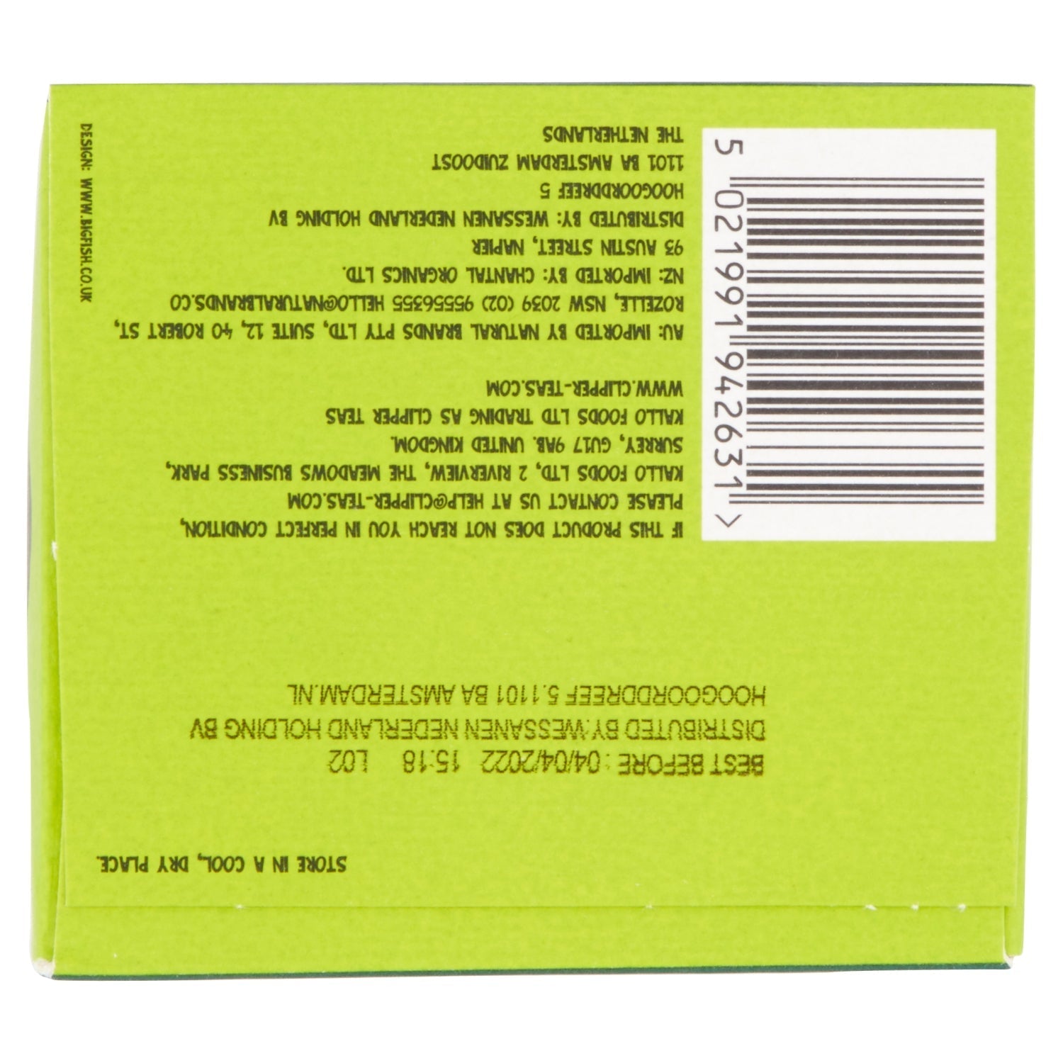 Clipper Fairtrade 40 Organic Green Tea in Unbleached, Plastic - Free Bags 80g - UK Food & Drink - 5021991942631