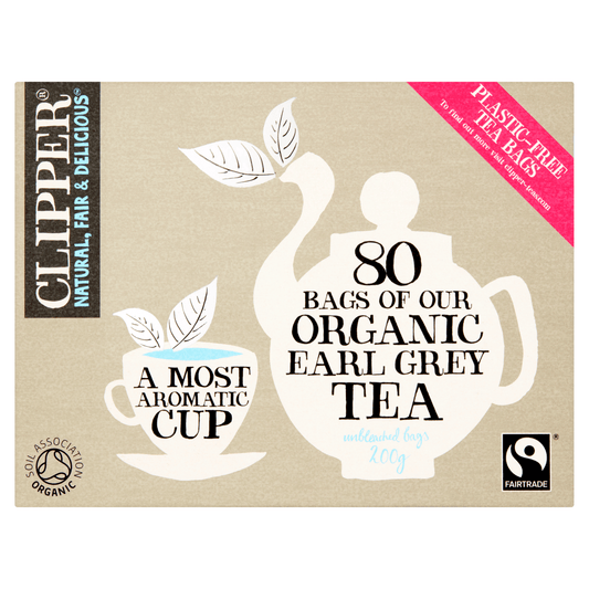 Clipper Fairtrade Bags of Our Organic Earl Grey Tea 80 Unbleached Bags 200g - UK Food & Drink - 5021991938542