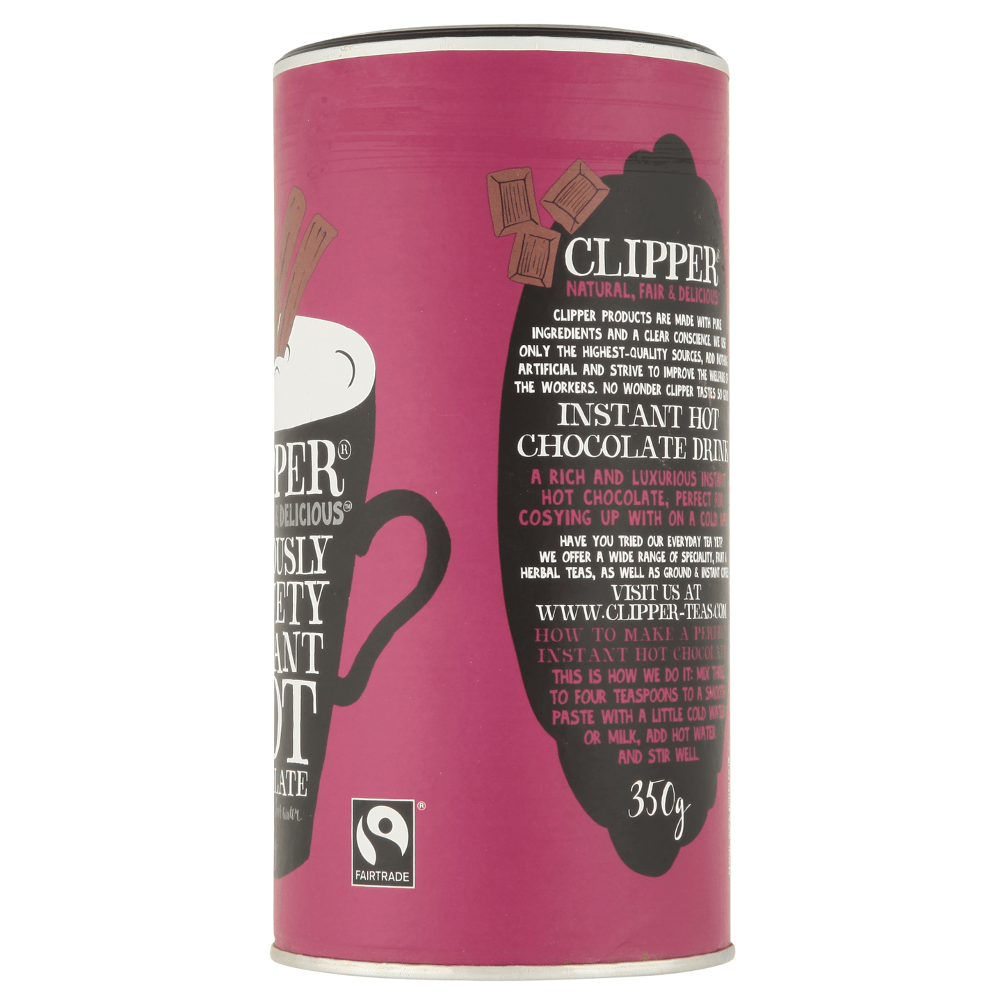 Clipper Fairtrade Instant Hot Chocolate 350g - UK Food & Drink - 5021991938771