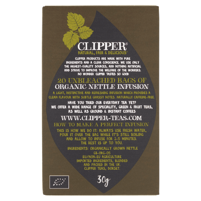 Clipper Organic Nettle Infusion 20 Unbleached Bags 30g - UK Food & Drink - 5021991200106