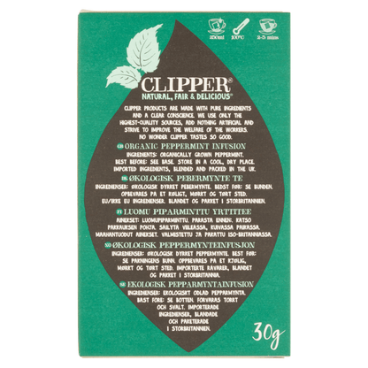 Clipper Organic Peppermint 20 Unbleached Bags 30g - UK Food & Drink - 5021991200014