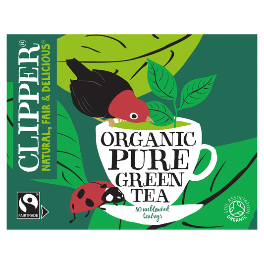 Clipper Organic Pure Green Tea 80 Unbleached Bags 160g - UK Food & Drink - 5021991940989