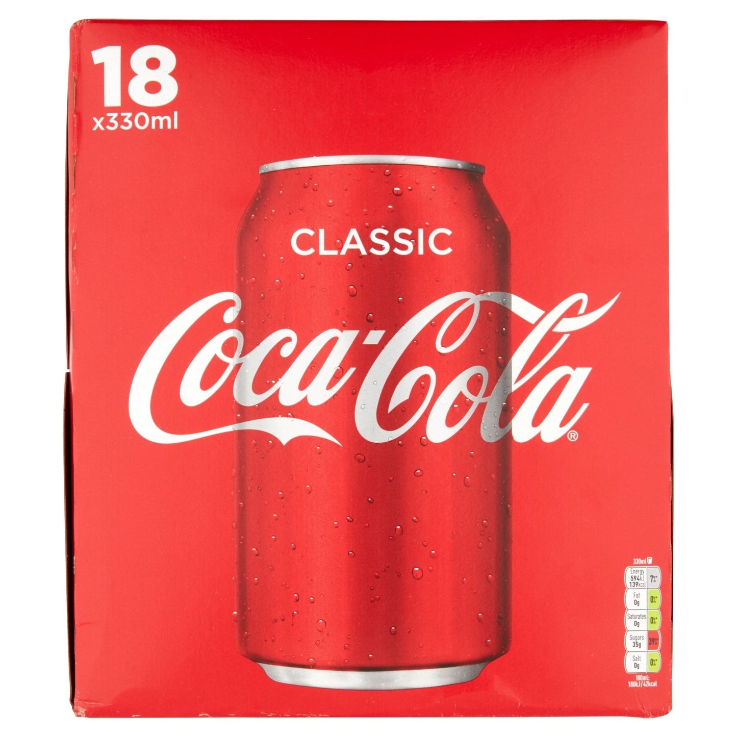 Coca - Cola Classic 18 x 330ml - UK Food & Drink - 5449000018892