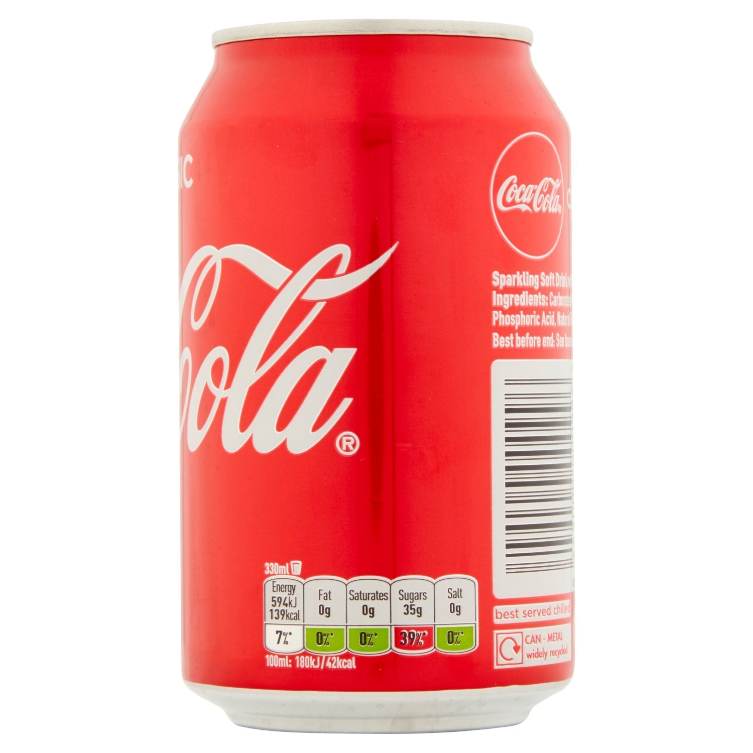 Coca - Cola Classic 330ml - UK Food & Drink - 5449000000996