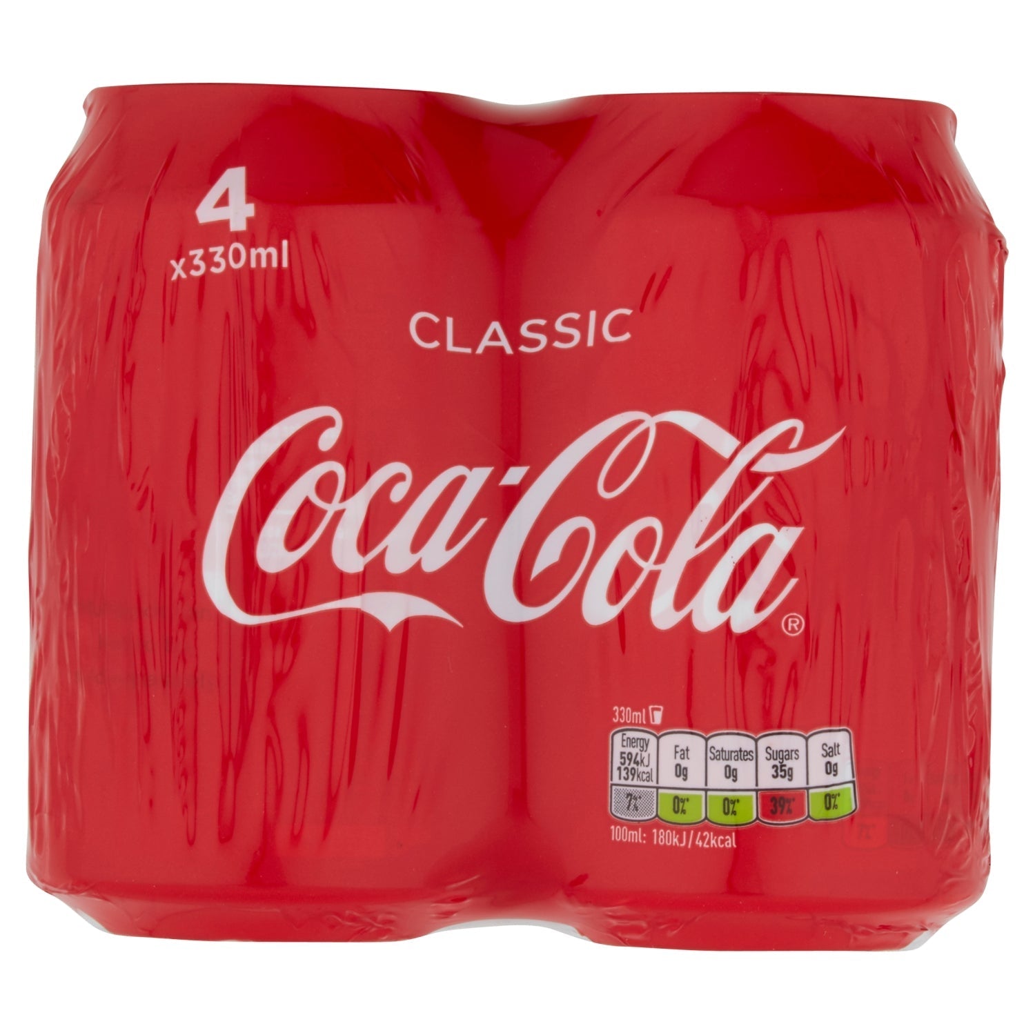 Coca - Cola Classic 4 x 330ml - UK Food & Drink - 5449000009272