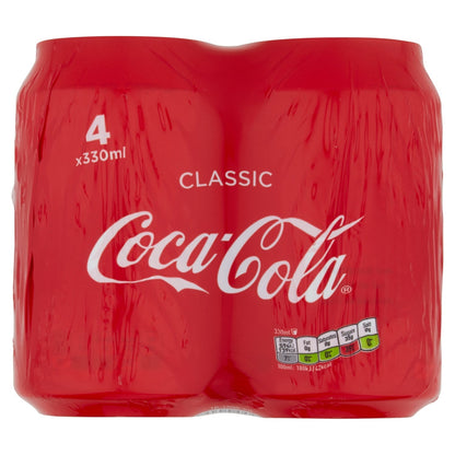 Coca - Cola Classic 4 x 330ml - UK Food & Drink - 5449000009272