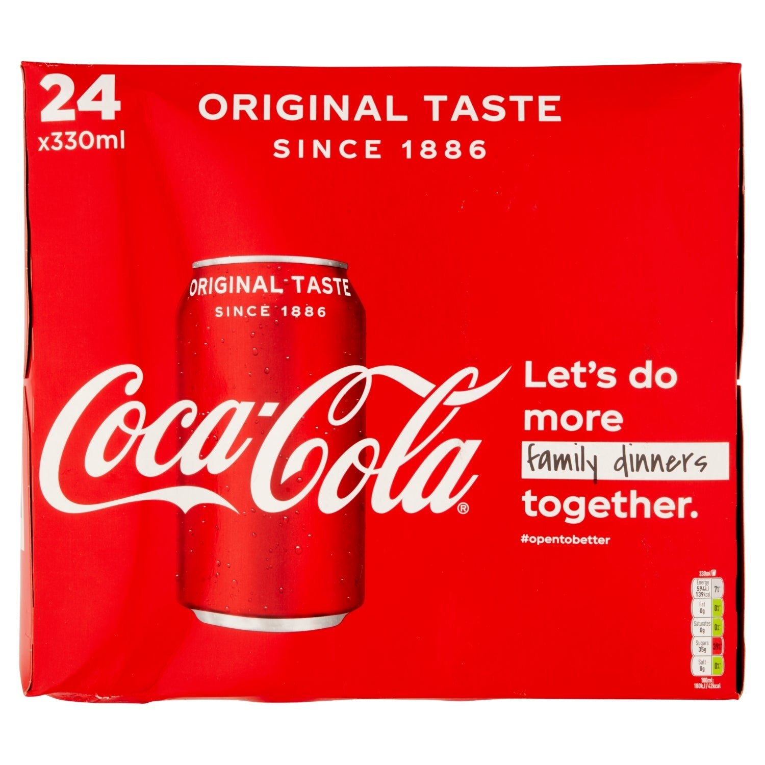 Coca - Cola Original Taste 24x330ml - UK Food & Drink - 5449000086877