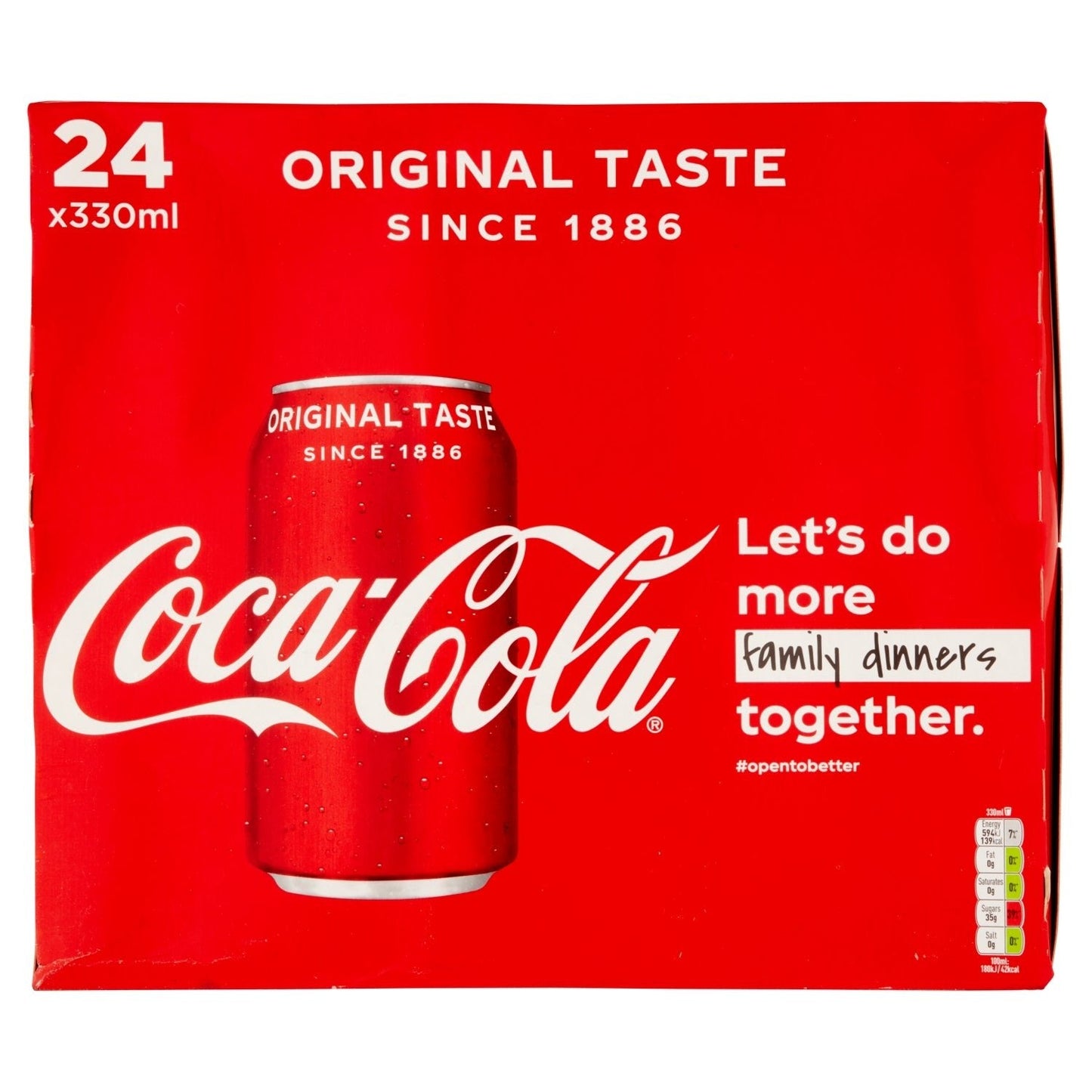 Coca - Cola Original Taste 24x330ml - UK Food & Drink - 5449000086877