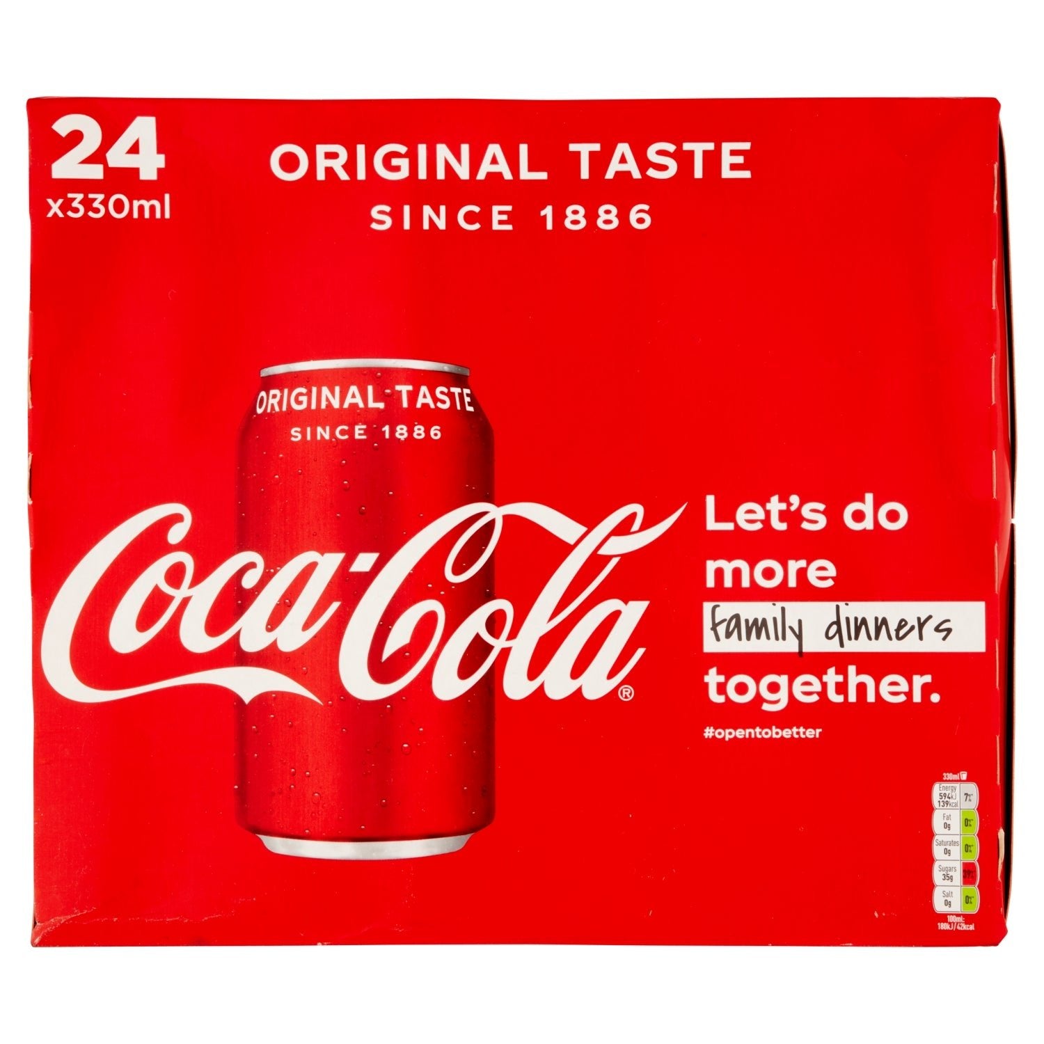 Coca - Cola Original Taste 24x330ml - UK Food & Drink - 5449000086877