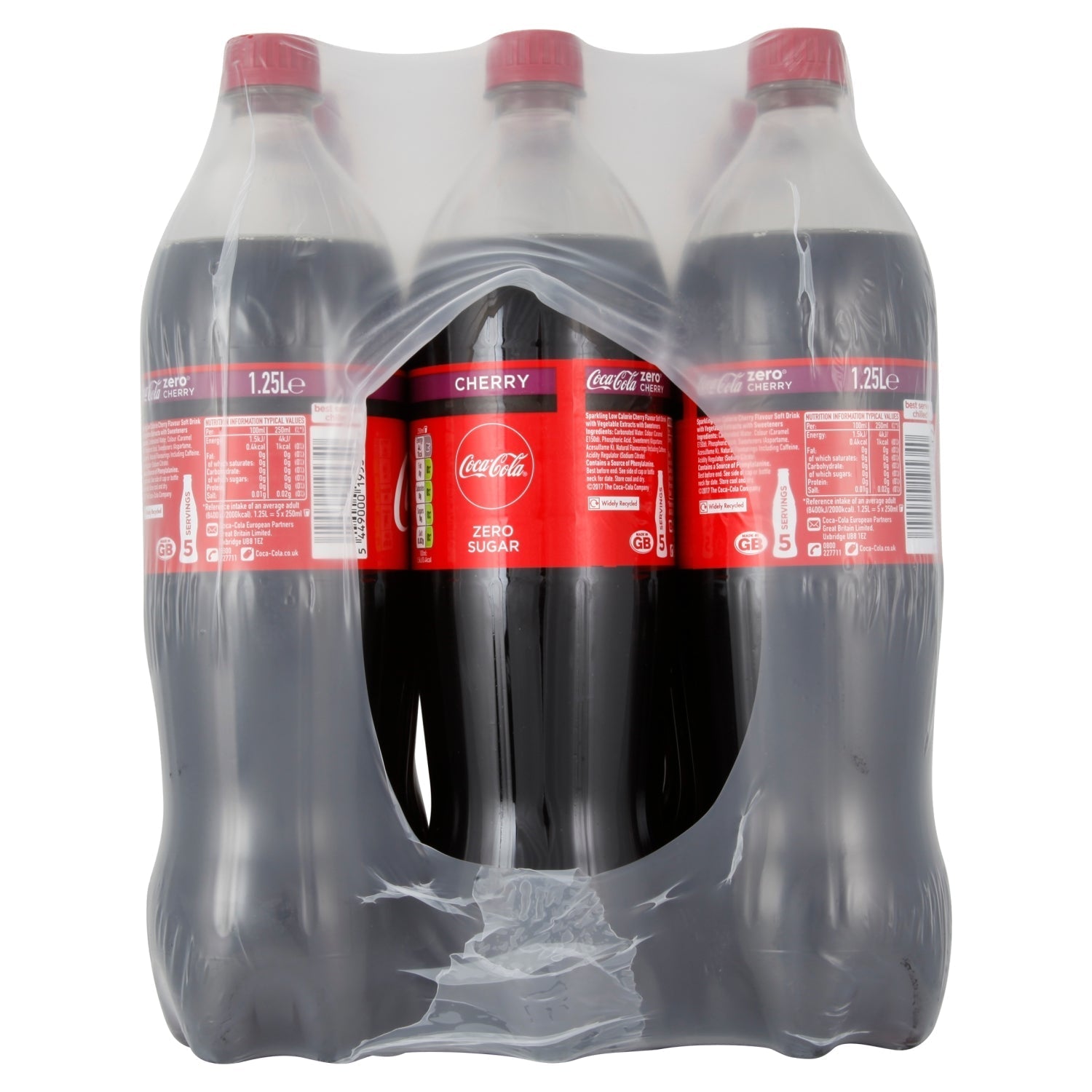 Coca - Cola Zero Cherry 1.25L - UK Food & Drink - 5449000195340