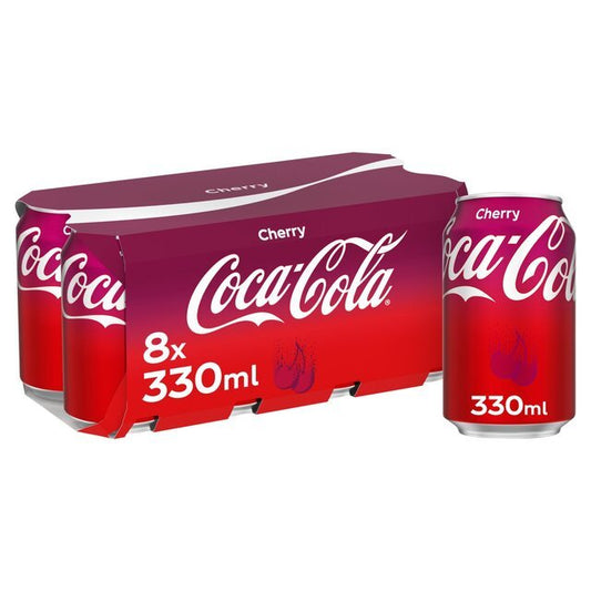 Coca - Cola Zero Cherry 8 x 330ml - UK Food & Drink - 5449000195524