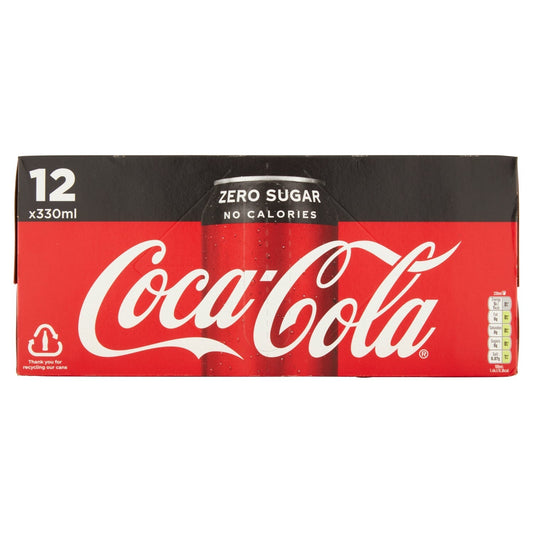 Coca - Cola Zero Sugar 12 x 330ml - UK Food & Drink - 5449000133342