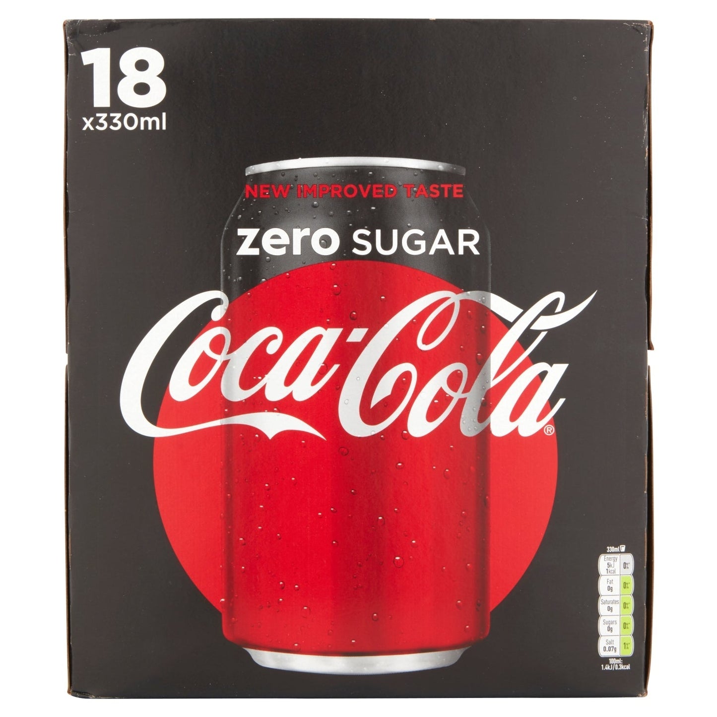 Coca - Cola Zero Sugar 18 x 330ml - UK Food & Drink - 5449000180704