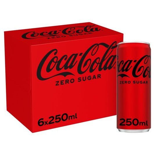 Coca - Cola Zero Sugar 6 x 250ml - UK Food & Drink - 5449000043757