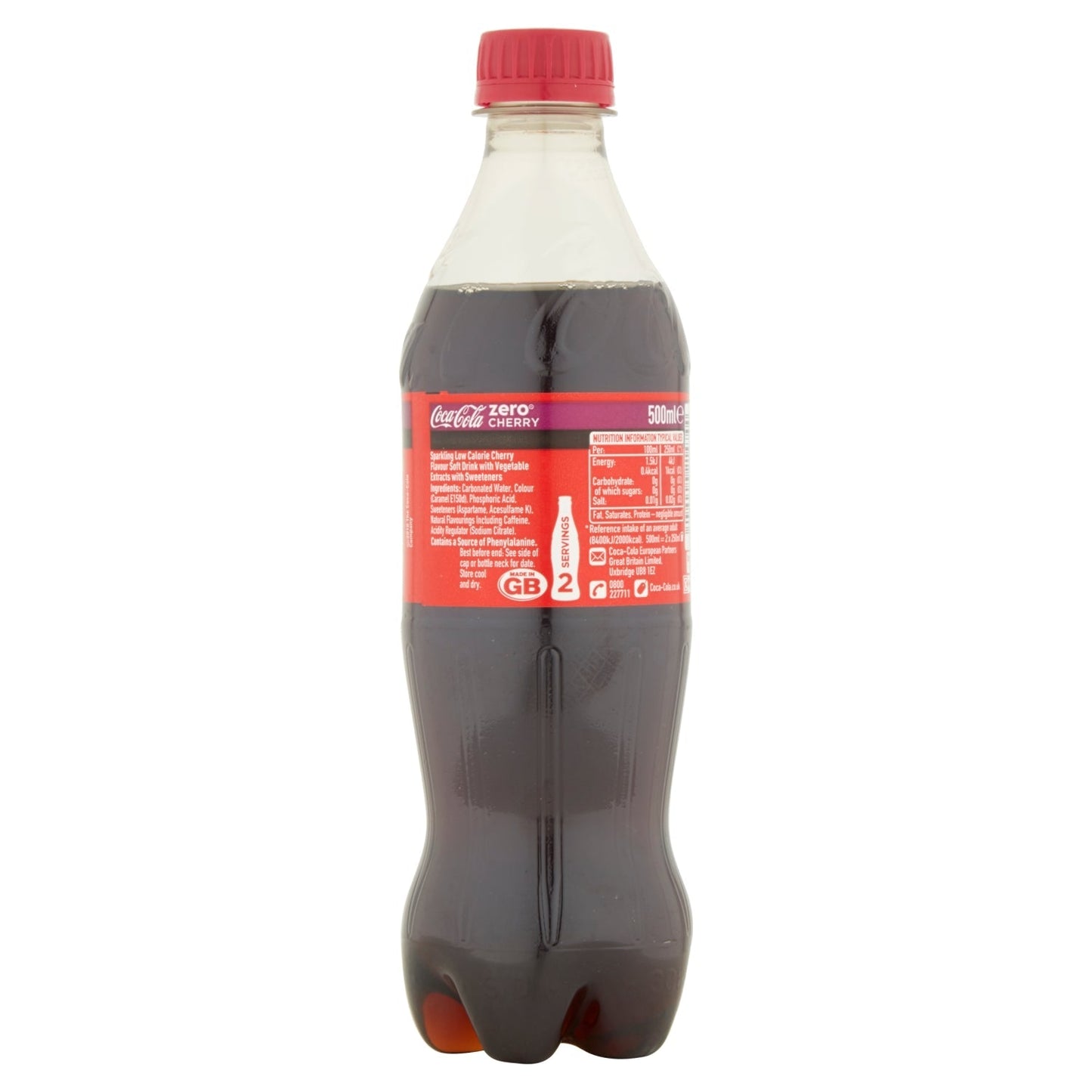 Coca - Cola Zero Sugar Cherry 500ml - UK Food & Drink - 5449000214744