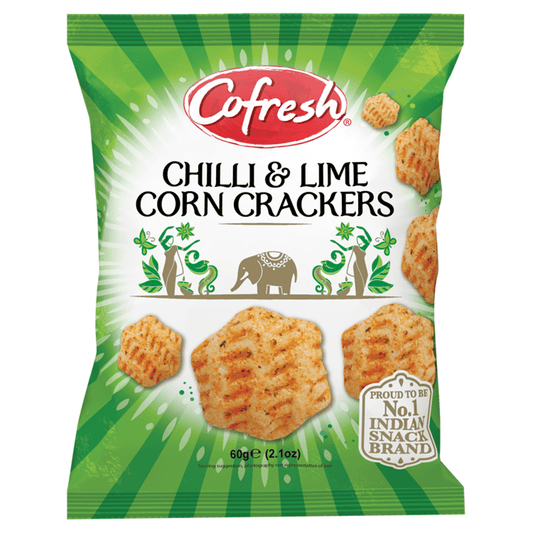 Cofresh Chilli & Lime Corn Crackers 60g - UK Food & Drink - 5026489501871