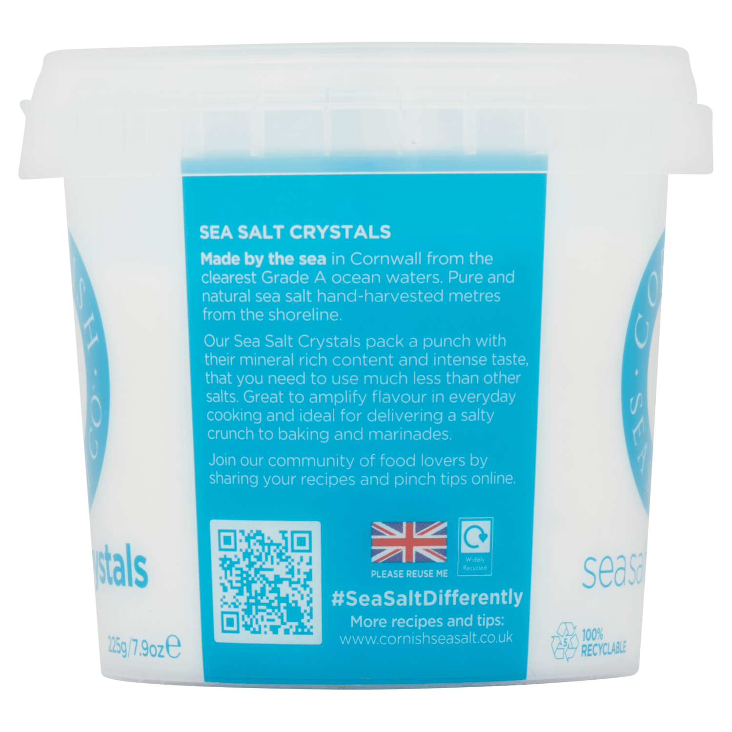 Cornish Sea Salt Co Sea Salt Crystals 225g - UK Food & Drink - 5060155200064