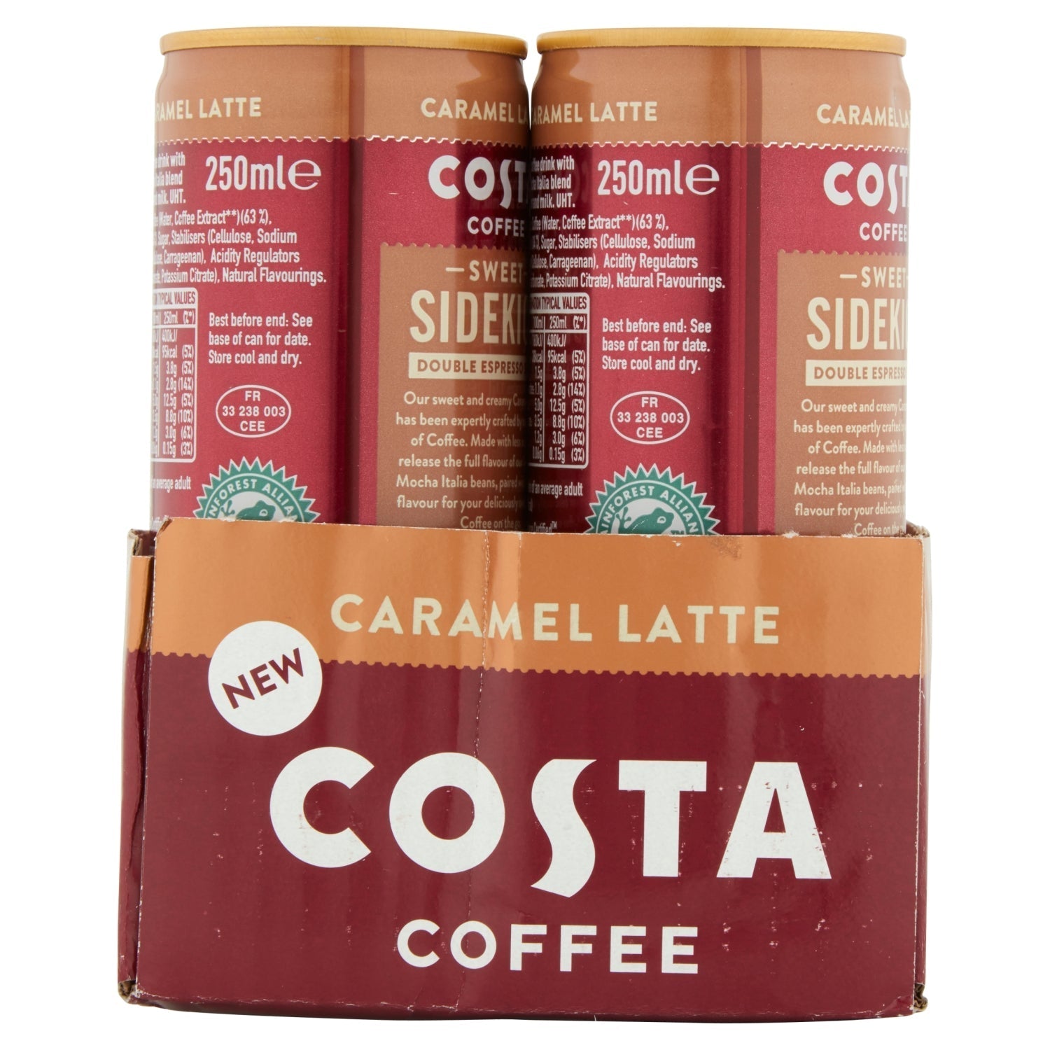 Costa Coffee Caramel Latte Can 250ml - UK Food & Drink - 5449000276018