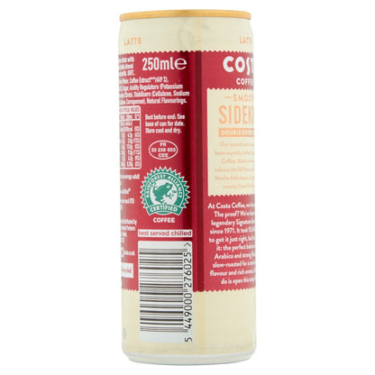 Costa Coffee Latte Can 250ml - UK Food & Drink - 5449000276025