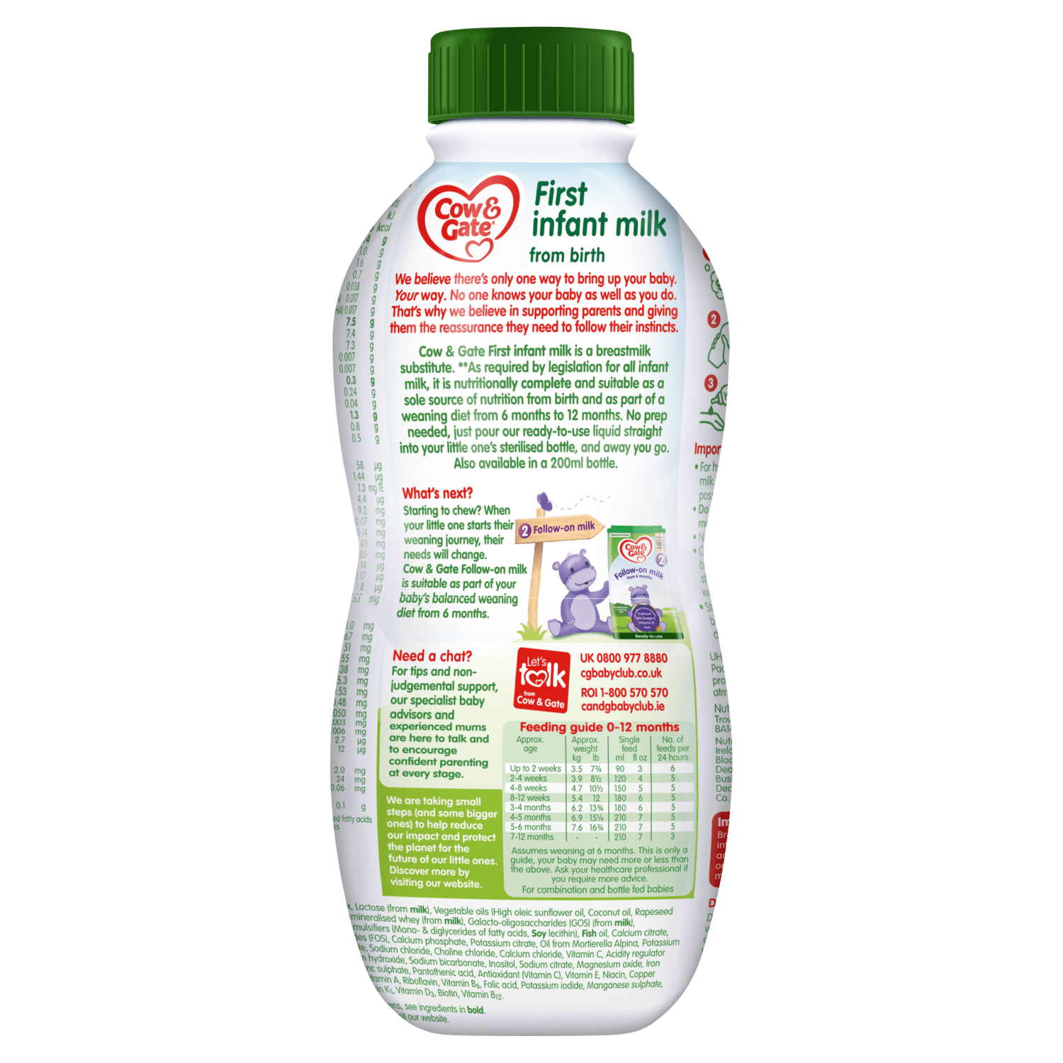 Cow & Gate 1 First Infant Milk from Birth 1L - UK Food & Drink - 5051594002630