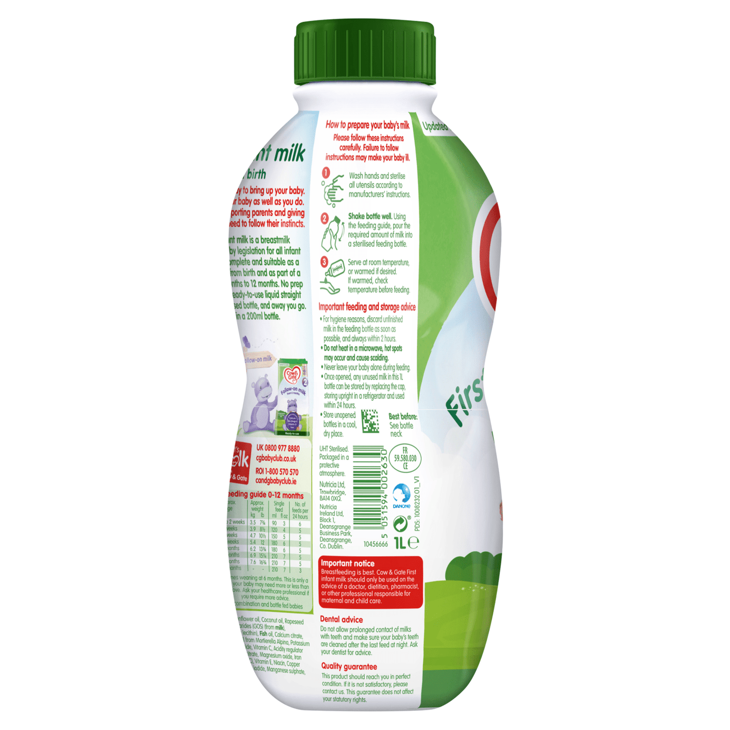 Cow & Gate 1 First Infant Milk from Birth 1L - UK Food & Drink - 5051594002630