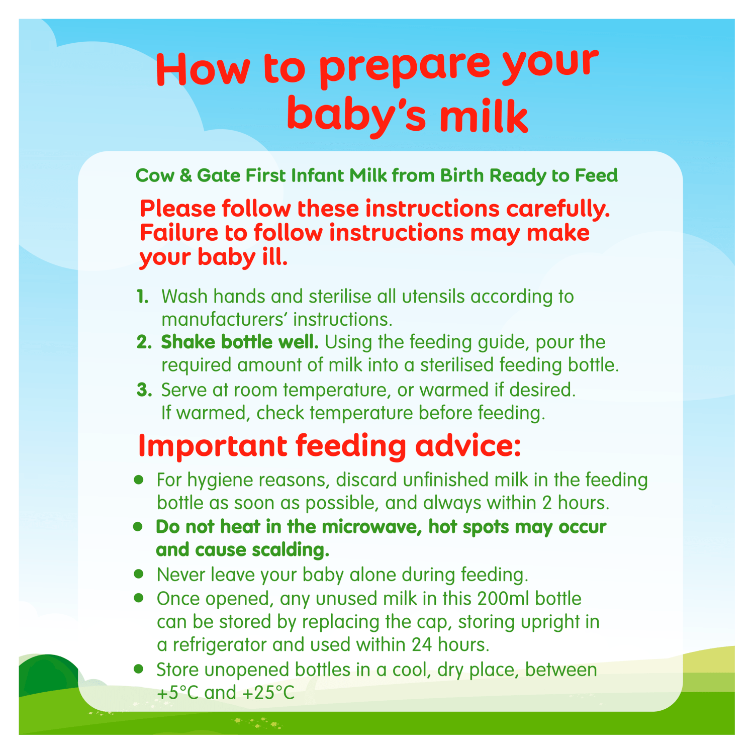 Cow & Gate 1 First Infant Milk Starter Pack from Birth 6 x 70ml (420ml) - UK Food & Drink - 5051594003620