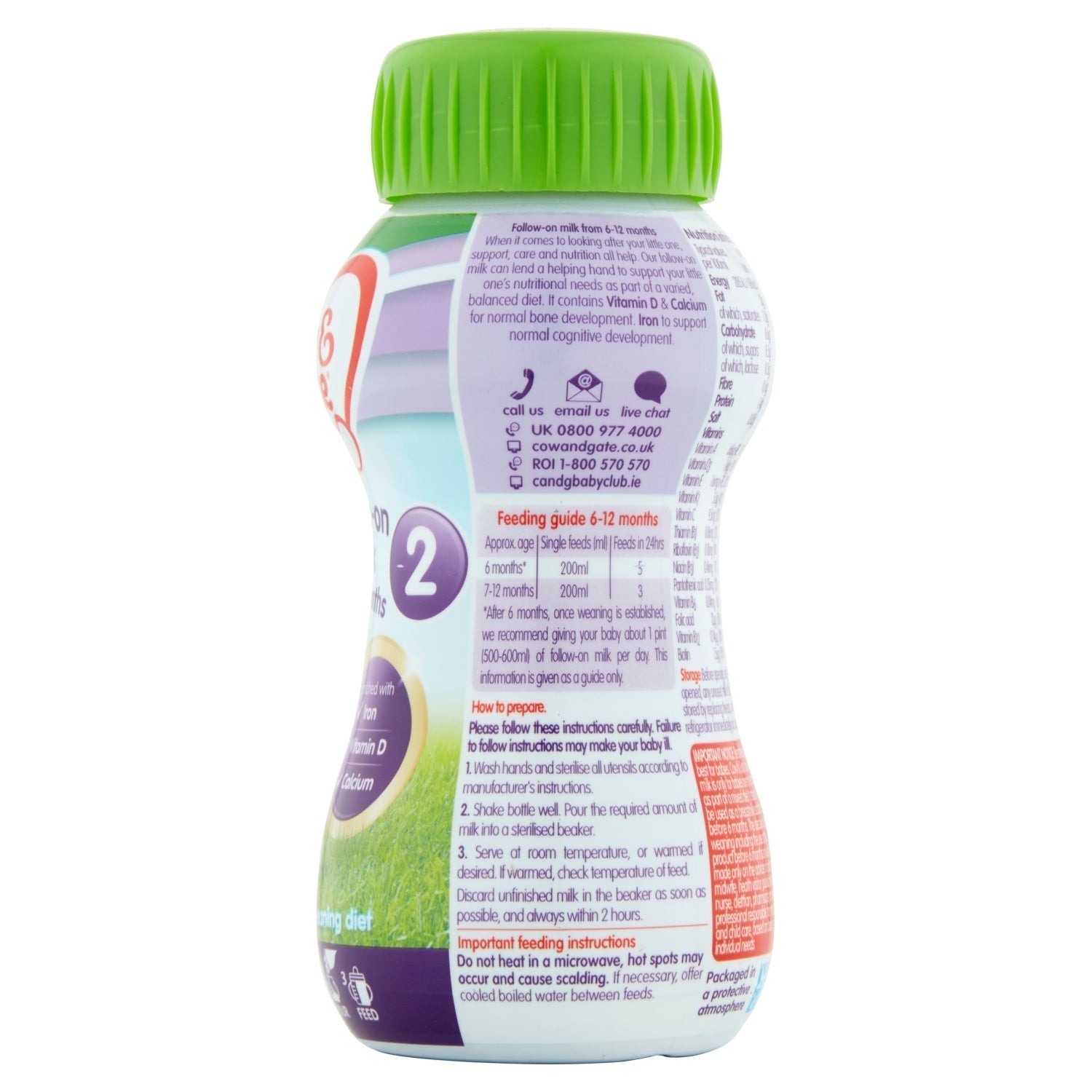 Cow & Gate 2 Follow On Baby Milk Formula 200ml - UK Food & Drink - 8716900559280