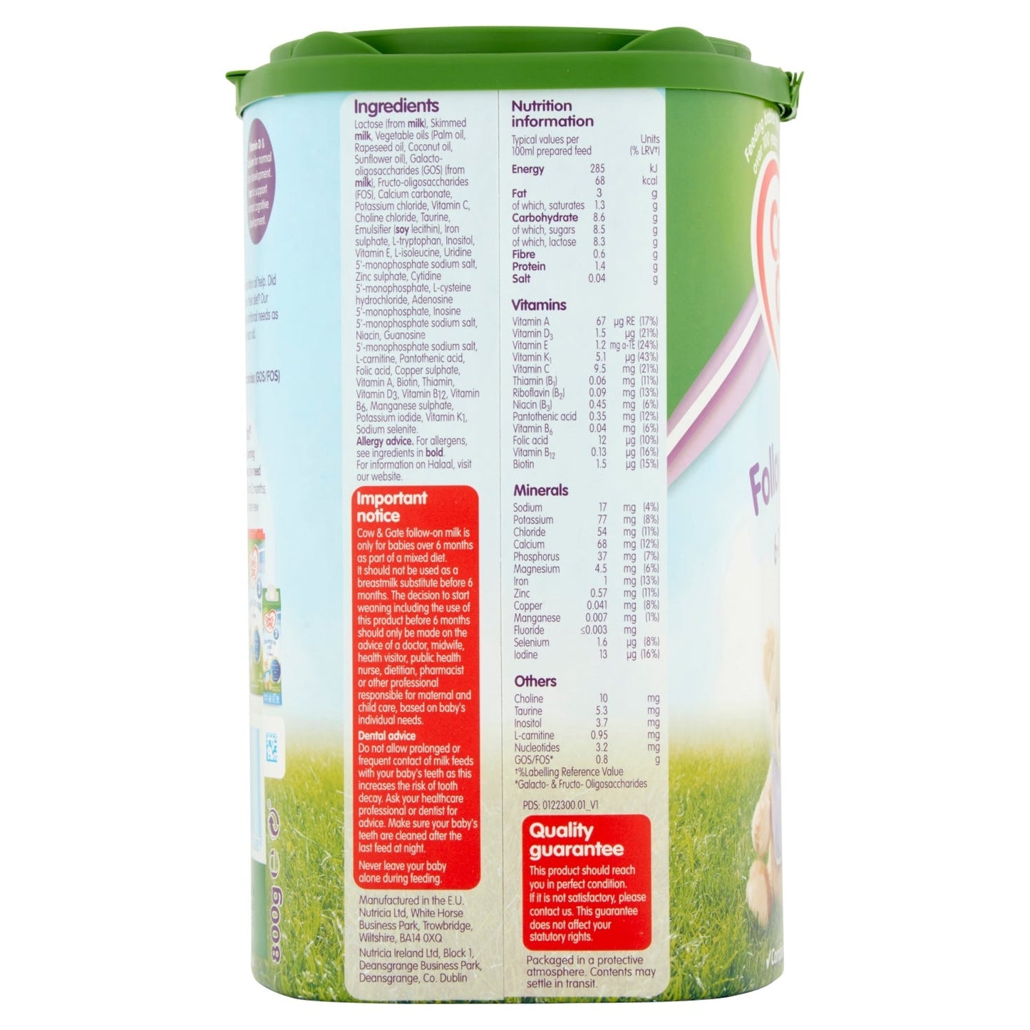Cow & Gate 2 Follow On Baby Milk Formula 800g - UK Food & Drink - 5051594006881