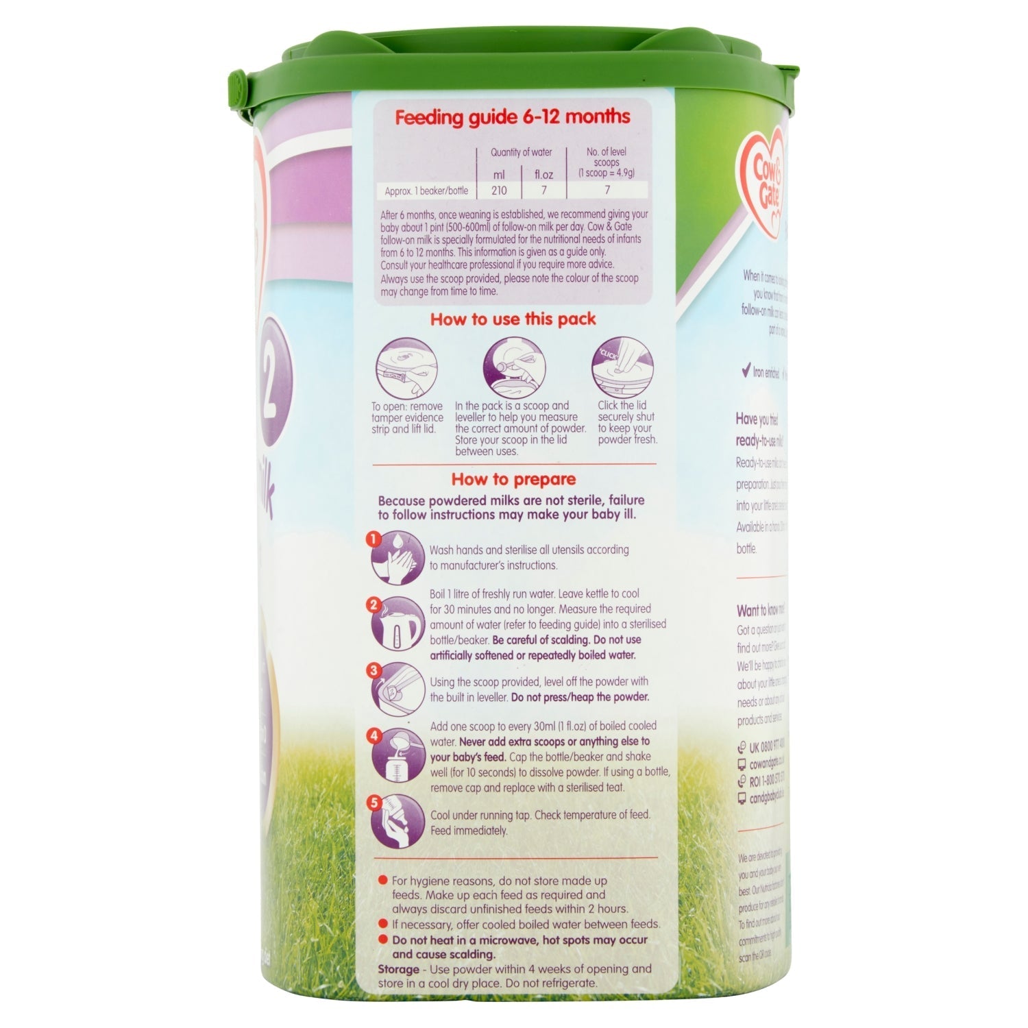 Cow & Gate 2 Follow On Baby Milk Formula 800g - UK Food & Drink - 5051594006881