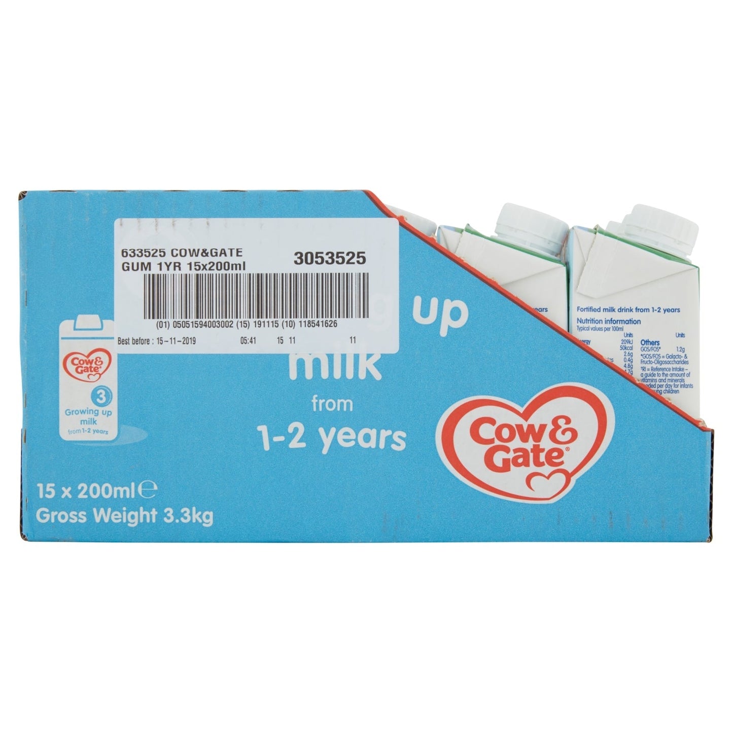 Cow & Gate 3 Growing Up Milk Formula 200ml - UK Food & Drink - 5051594002982