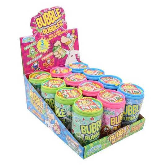 Crazy Candy Factory Bubble Rubblez Fruit Flavour Bubble Gum Nuggets 12 x 60g - UK Food & Drink - 5031396080241