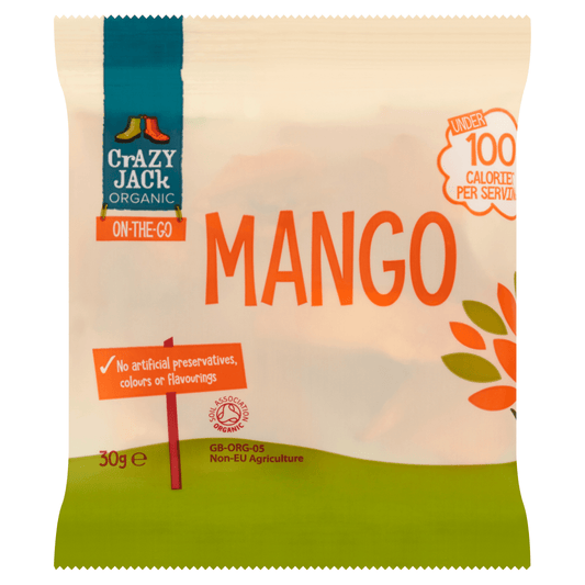 Crazy Jack Organic On - The - Go Mango 30g - UK Food & Drink - 5012246006185