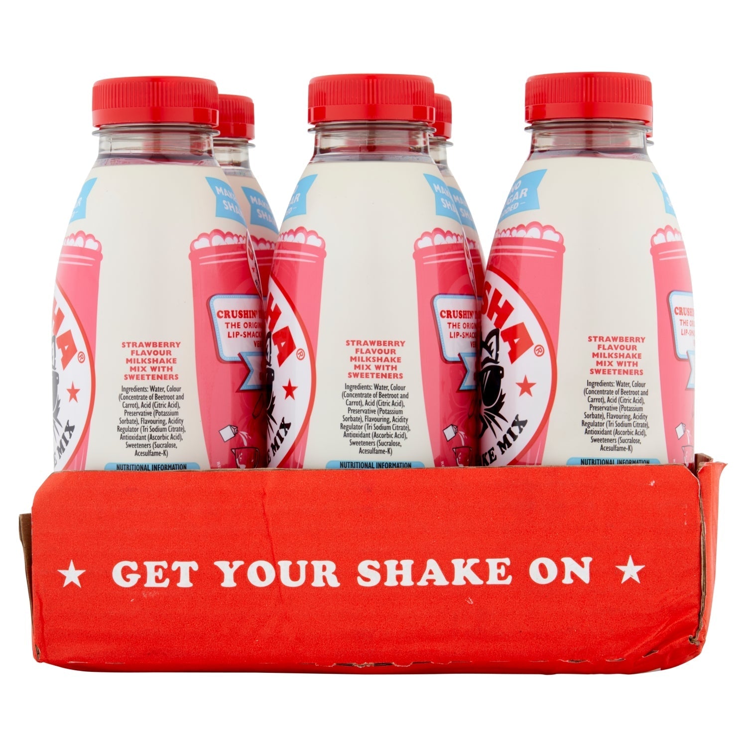 Crusha Strawberry Flavour Milkshake Mix 500ml - UK Food & Drink - 5010067313338
