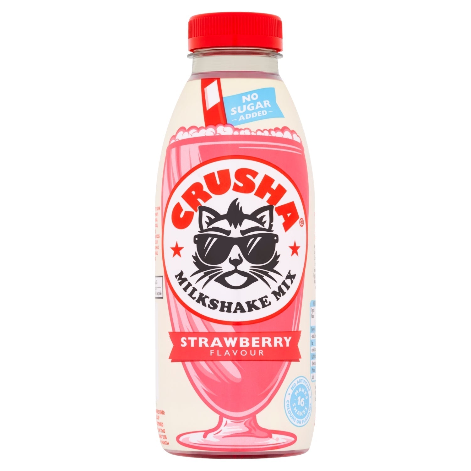 Crusha Strawberry Flavour Milkshake Mix 500ml - UK Food & Drink - 5010067313338