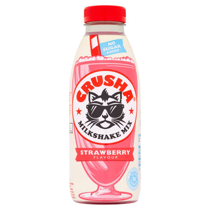 Crusha Strawberry Flavour Milkshake Mix 500ml - UK Food & Drink - 5010067313338