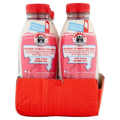 Crusha Strawberry Flavour Milkshake Mix 500ml - UK Food & Drink - 5010067313338