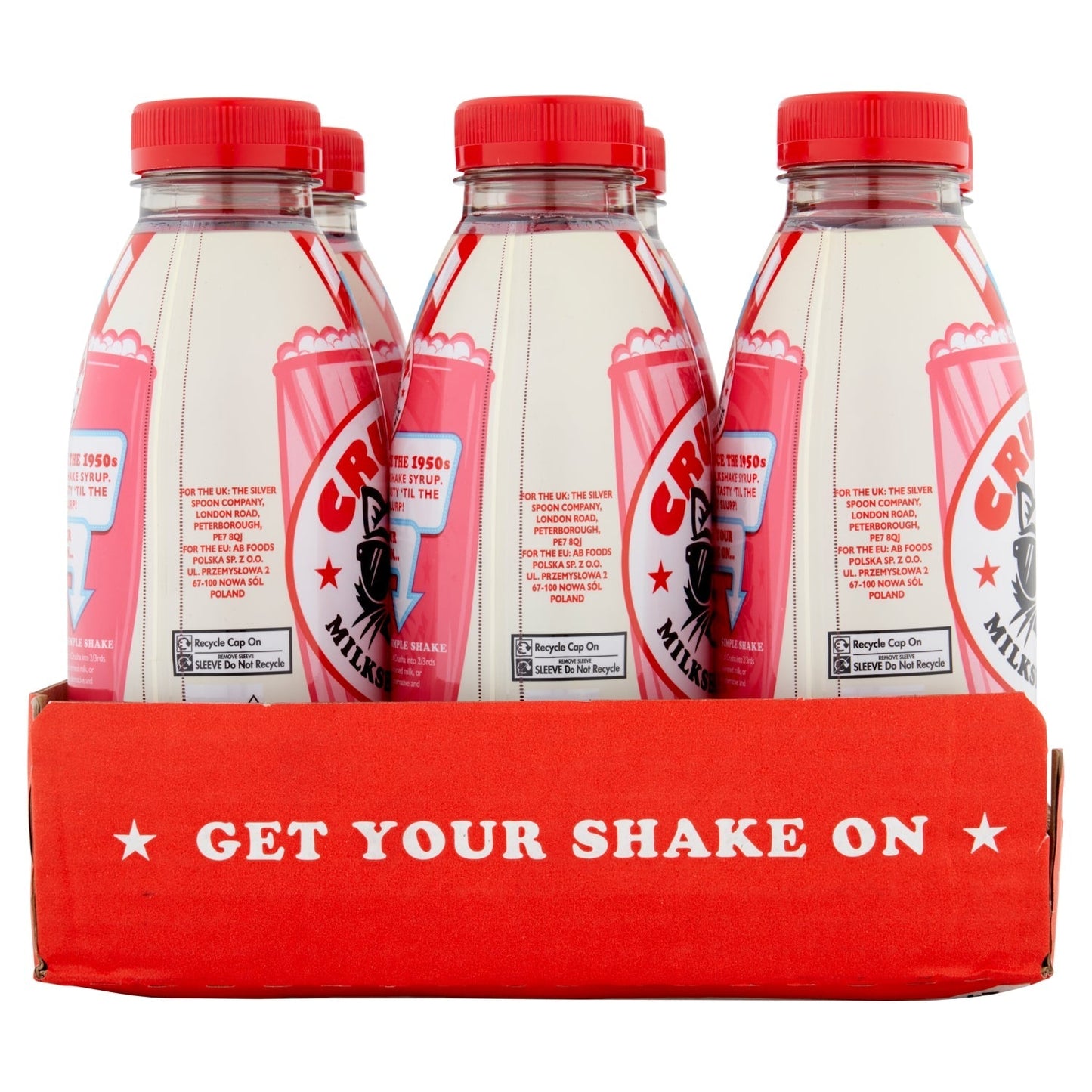 Crusha Strawberry Flavour Milkshake Mix 500ml - UK Food & Drink - 5010067313338