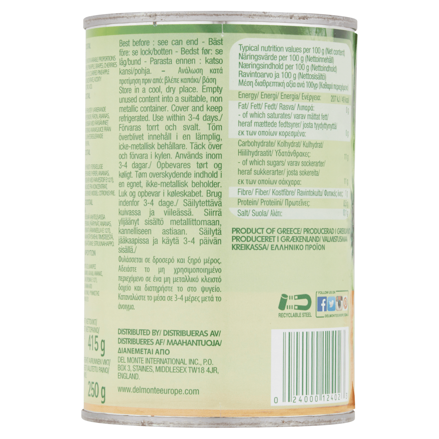 Del Monte Fruit Cocktail in Juice 415g - UK Food & Drink - 24000124023
