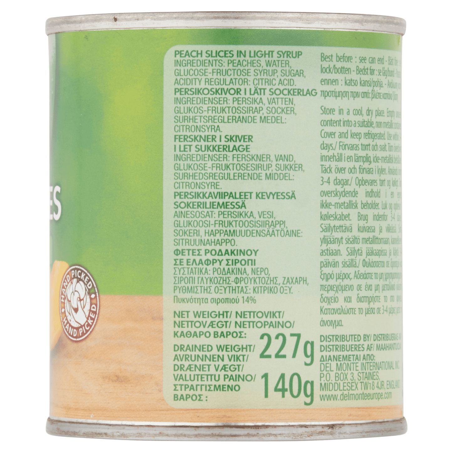 Del Monte Peach Slices in Light Syrup 227g - UK Food & Drink - 24000011149