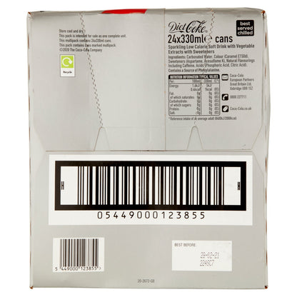 Diet Coke 24 x 330ml - UK Food & Drink - 5449000123855