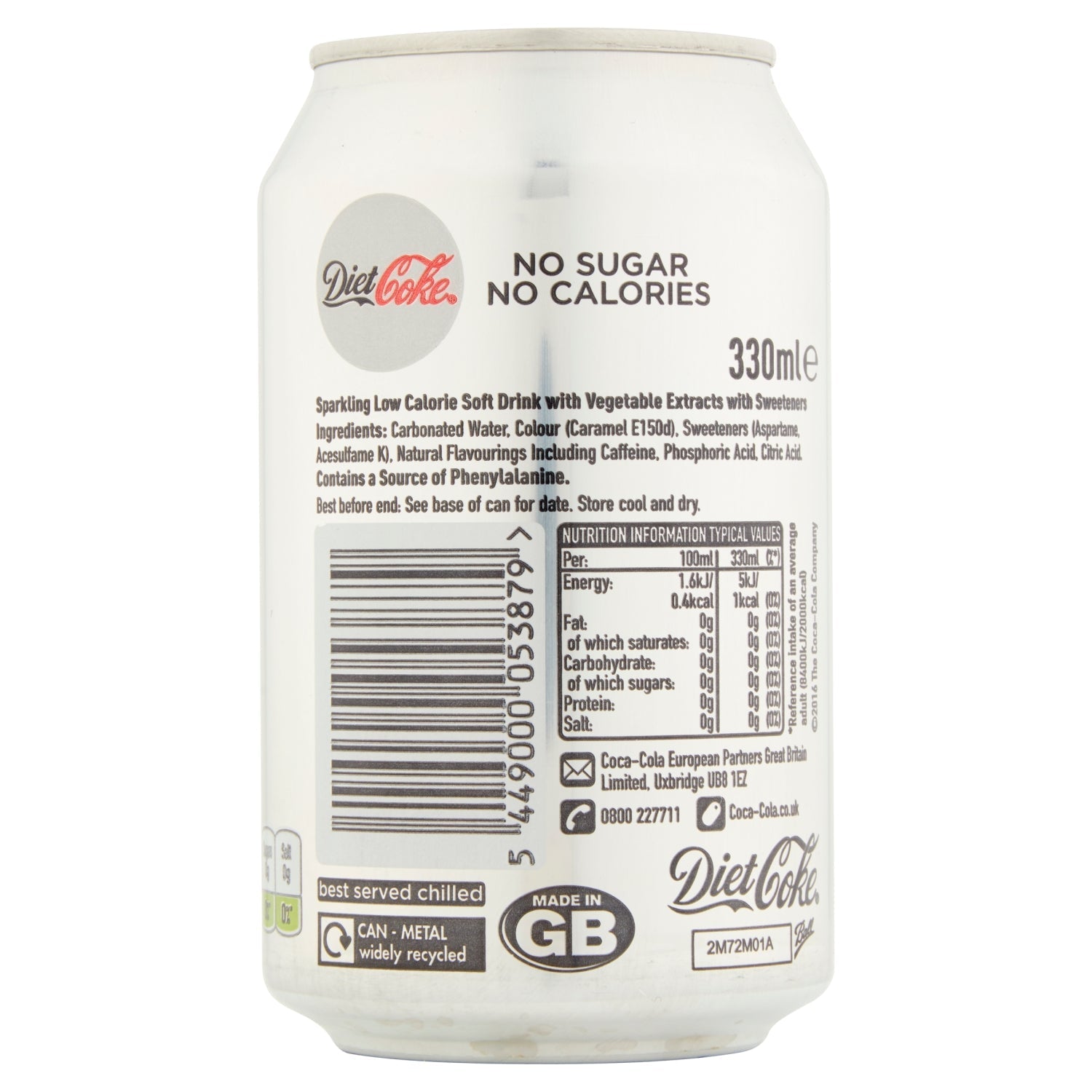 Diet Coke 330ml - UK Food & Drink - 5449000053879