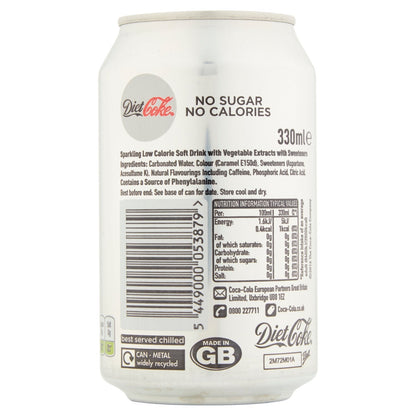 Diet Coke 330ml - UK Food & Drink - 5449000053879