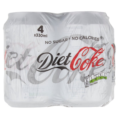 Diet Coke 4 x 330ml - UK Food & Drink - 5449000171481